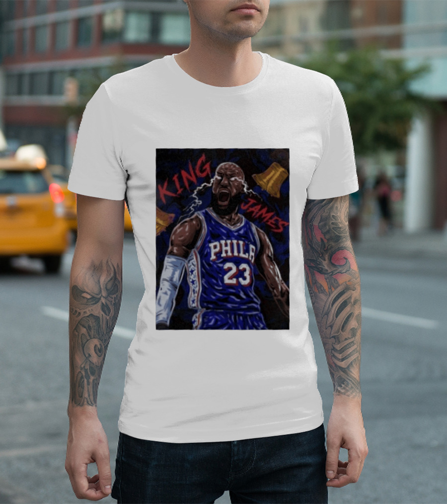 King James No 23 Phila Basketball Philadelphia 76ers T-Shirt