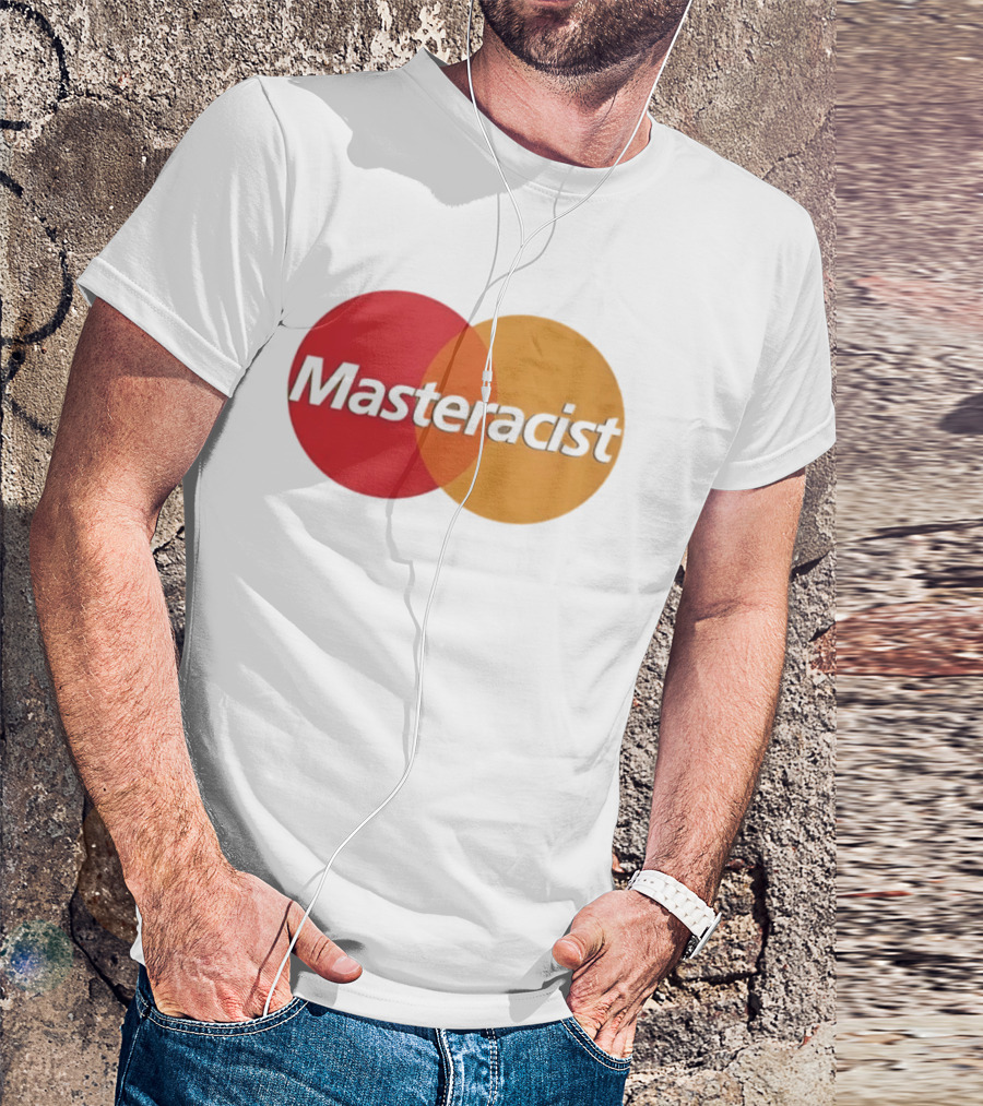 Masteracist Parody Branding With Overlapping Red And Orange Circles T-Shirt