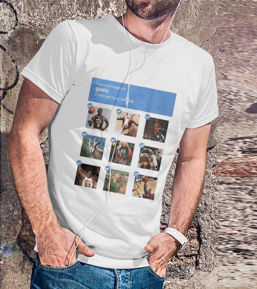 Michael Jordan Chicago Bulls Goat Meme Basketball Legend Select Goats T-Shirt