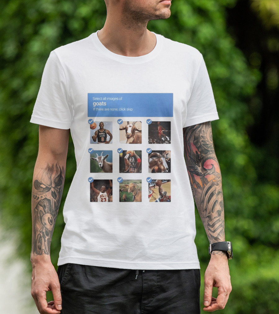 Michael Jordan Chicago Bulls Goat Meme Basketball Legend Select Goats T-Shirt