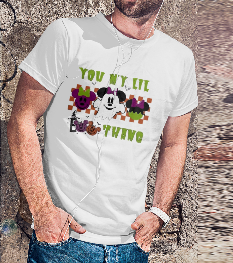 You My Lil Boo Thang Halloween Minnie Mouse Ghost Pumpkins T-Shirt