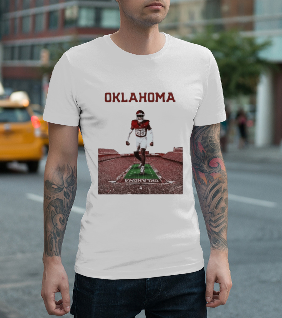 Oklahoma Sooners 2026 Football Media Guide No 26 Stadium Run T-Shirt