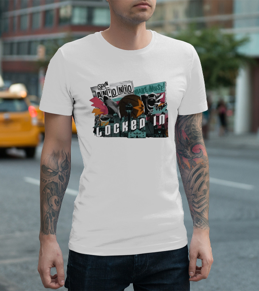 San Antonio Spurs Locked In Make Noise Basketball T-Shirt