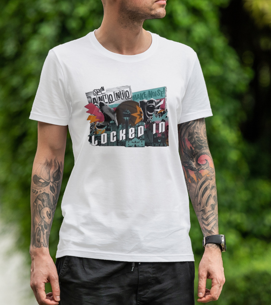 San Antonio Spurs Locked In Make Noise Basketball T-Shirt