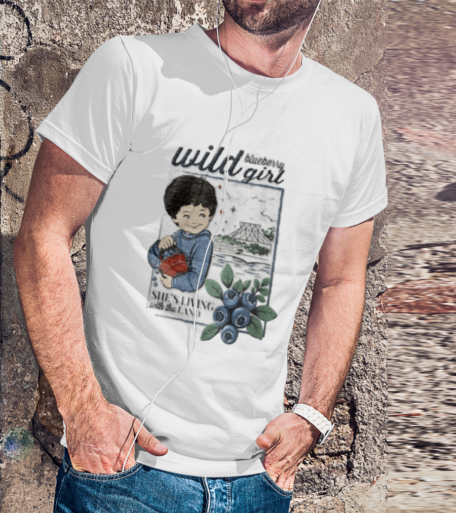 Wild Blueberry Girl She's Living With The Land Young Boy T-Shirt