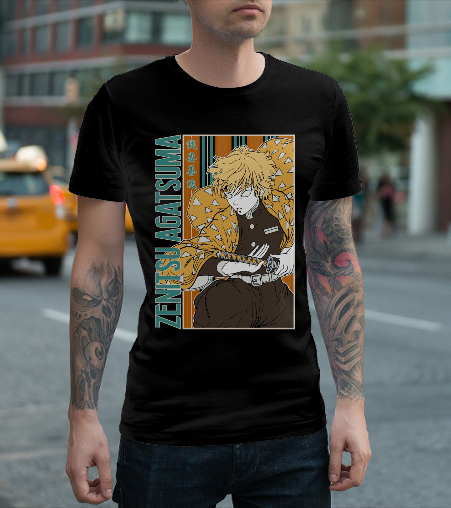 Zenitsu Agatsuma Kimetsu No Yaiba Demon Slayer T-Shirt