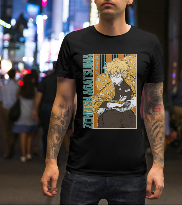 Zenitsu Agatsuma Kimetsu No Yaiba Demon Slayer T-Shirt