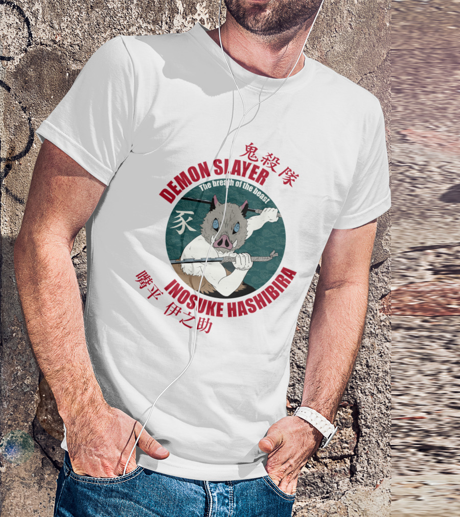 Demon Slayer Inosuke Hashibira The Breath Of The Beast Chibi Kimetsu No Yaiba T-Shirt