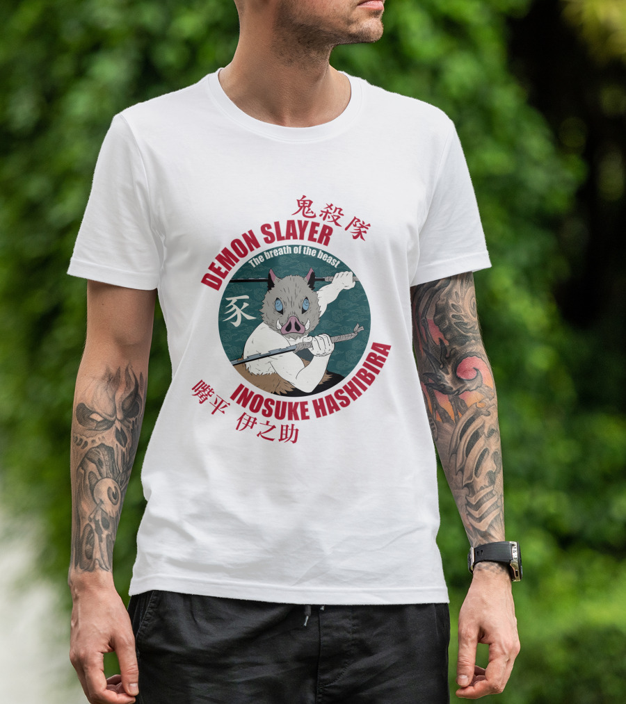 Demon Slayer Inosuke Hashibira The Breath Of The Beast Chibi Kimetsu No Yaiba T-Shirt