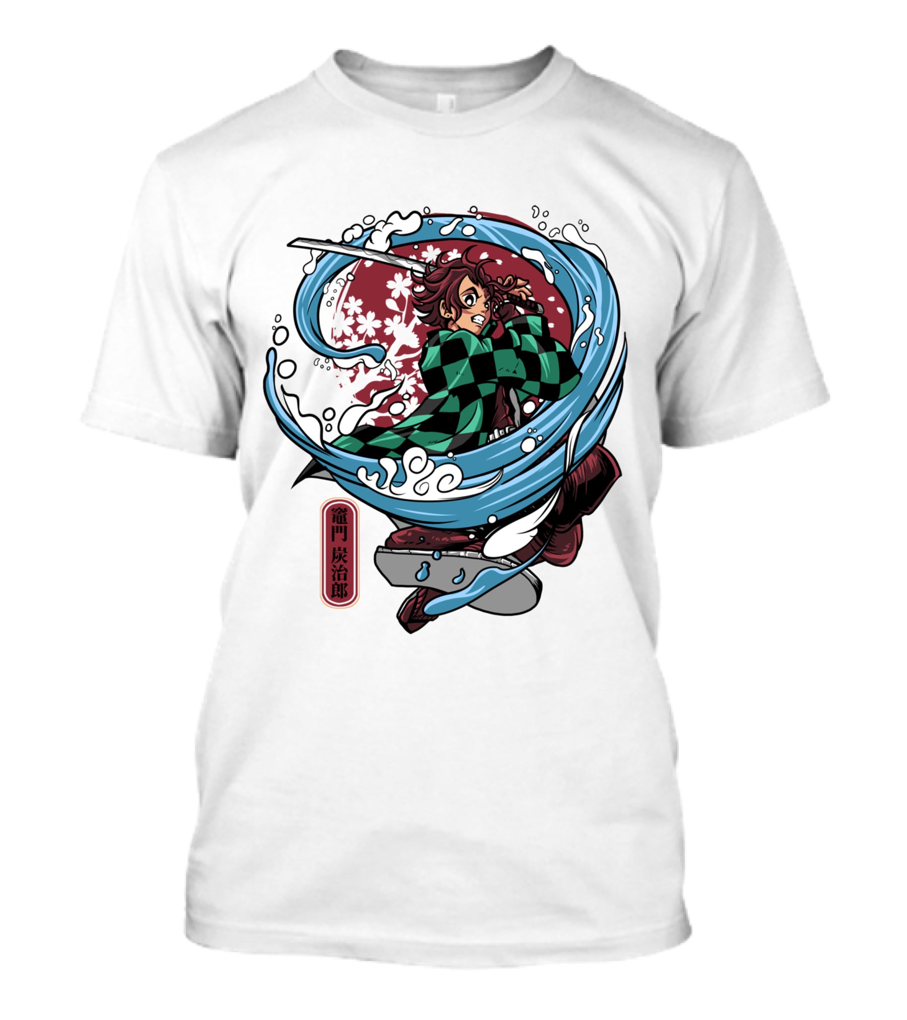 Demon Slayer Kimetsu No Yaiba Tanjiro Kamado Water Breathing Technique T-Shirt