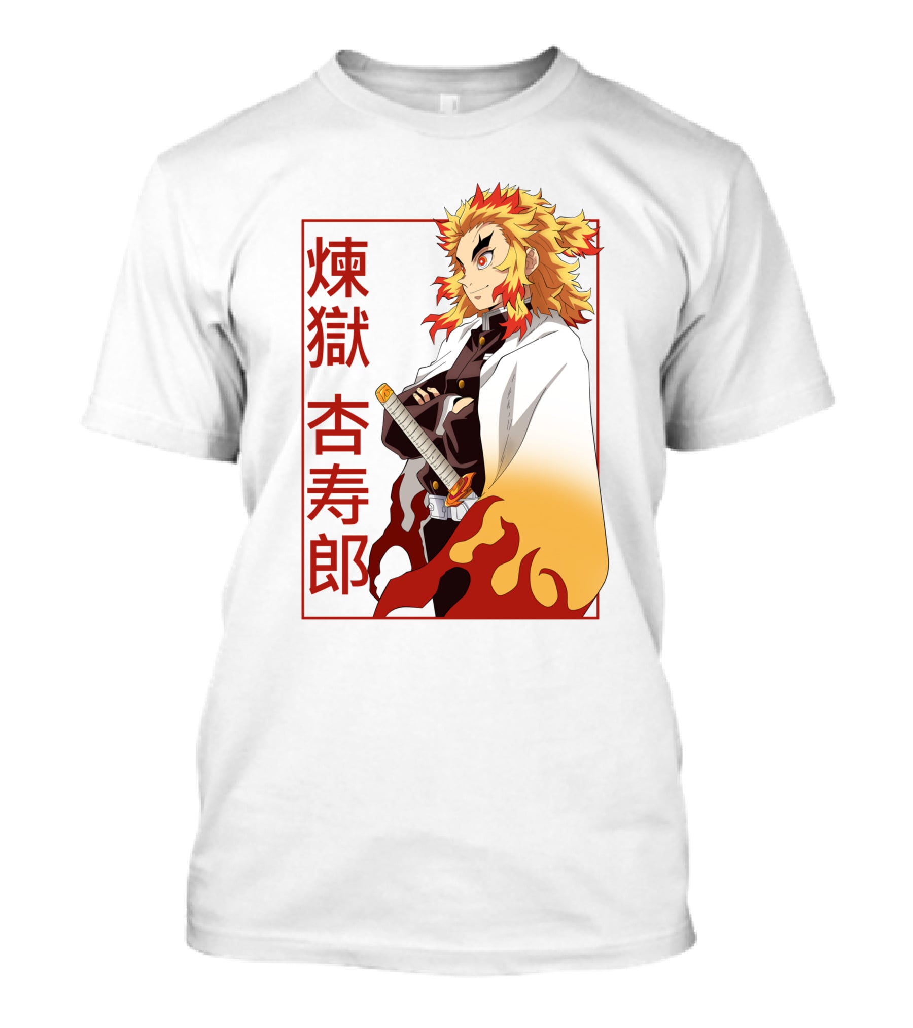 Demon Slayer Kimetsu No Yaiba Rengoku Kyojuro Flame Hashira T-Shirt