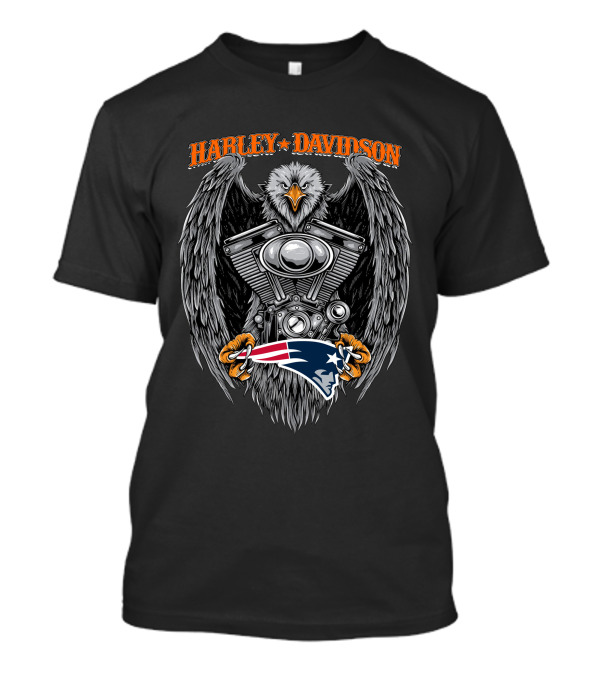 Harley Davidson New England Patriots Eagle Engine T-Shirt