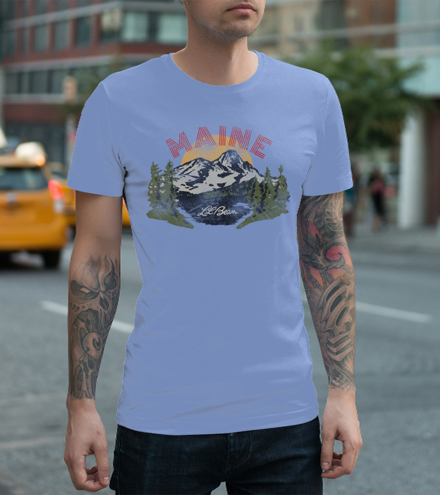 MAINE LL BEAN Mountain Landscape T-Shirt