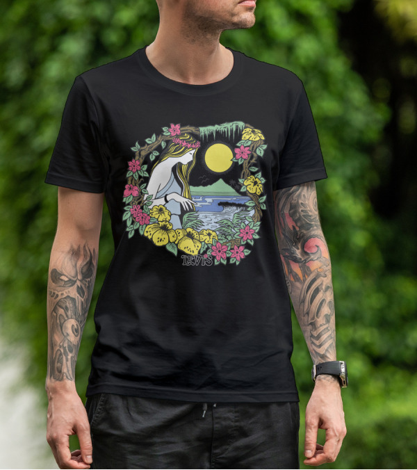 Levis Nature Goddess Tropical Paradise Scene T-Shirt