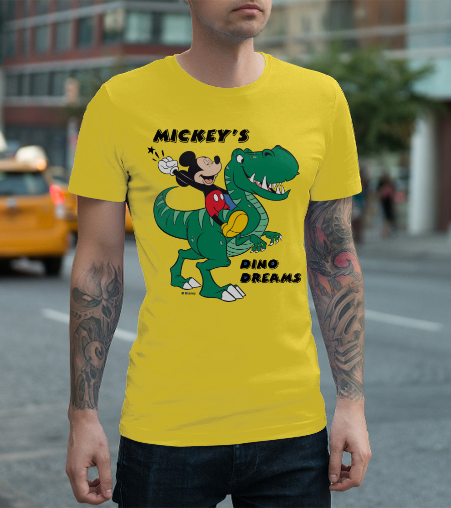 Mickey's Dino Dreams Adventure With Dinosaur Disney T-Shirt