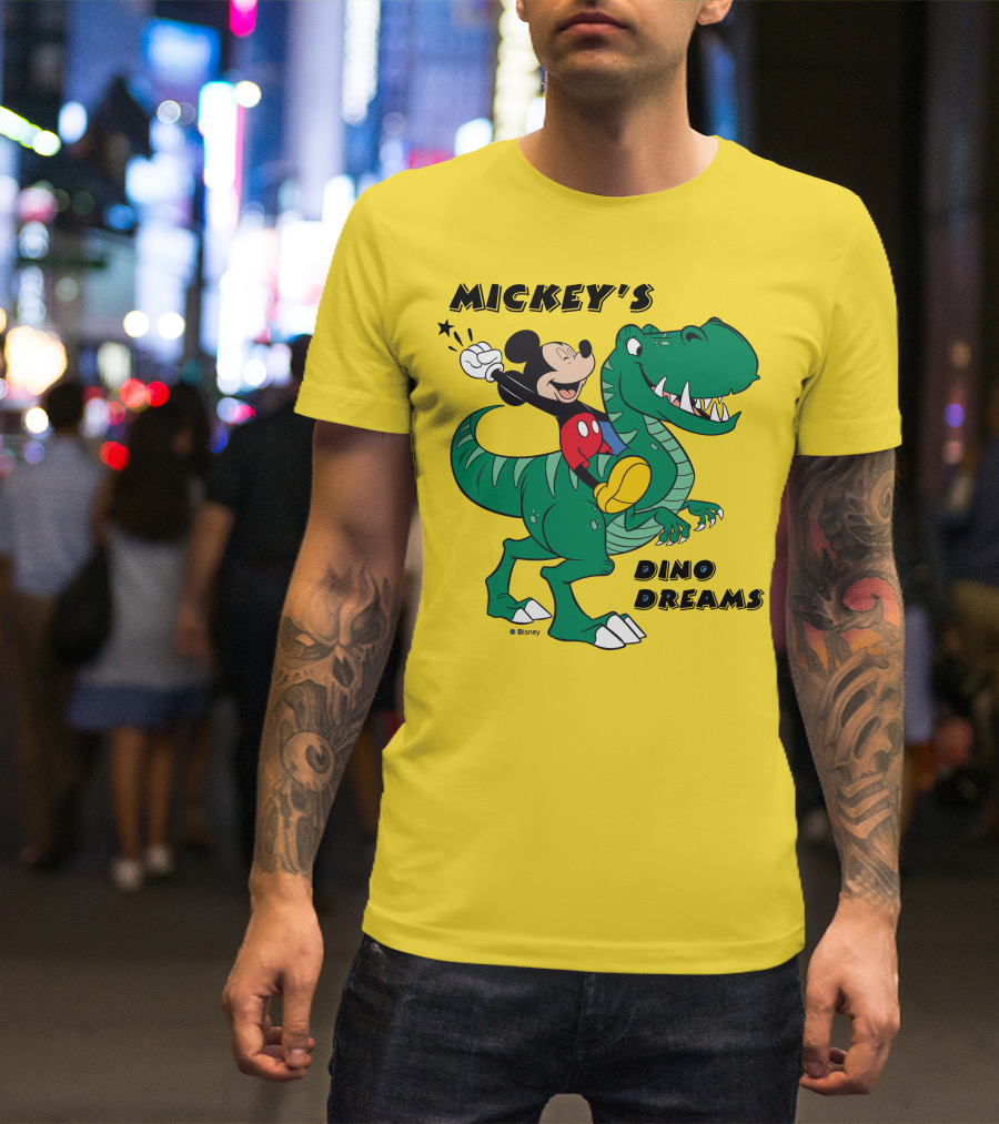 Mickey's Dino Dreams Adventure With Dinosaur Disney T-Shirt