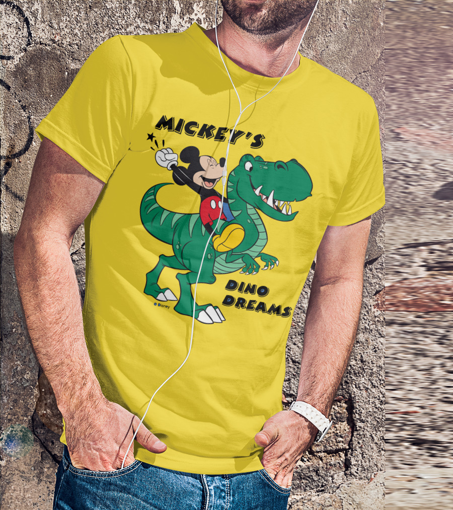 Mickey's Dino Dreams Adventure With Dinosaur Disney T-Shirt