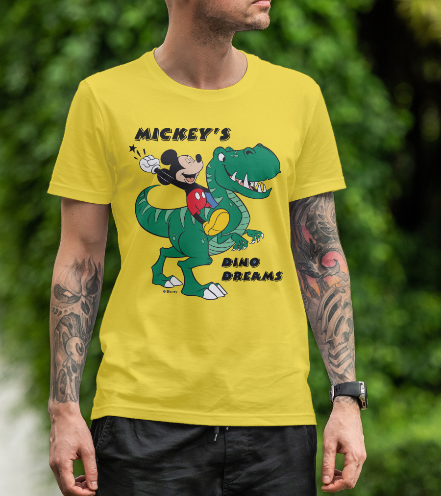 Mickey's Dino Dreams Adventure With Dinosaur Disney T-Shirt