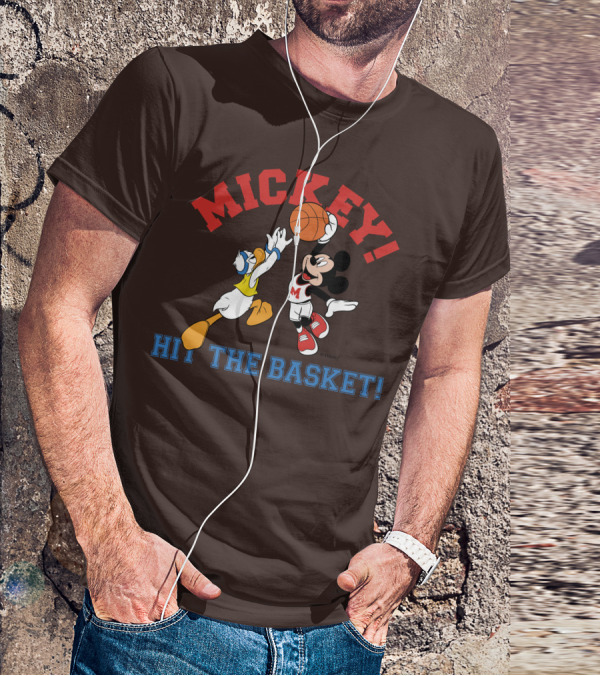 Mickey Hit The Basket Basketball Challenge T-Shirt