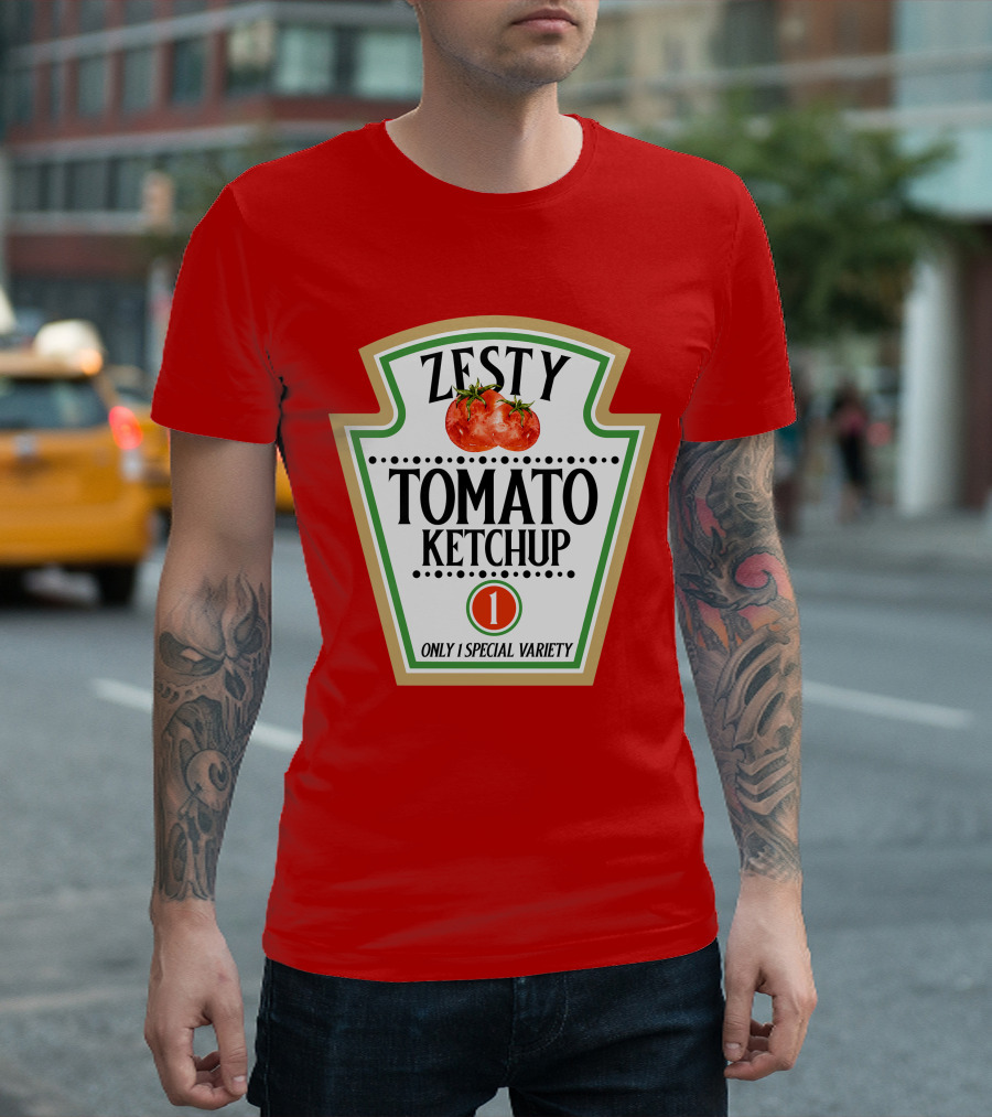 Zesty Tomato Ketchup Only 1 Special Variety Funny Halloween Costumes Group Set T-Shirt