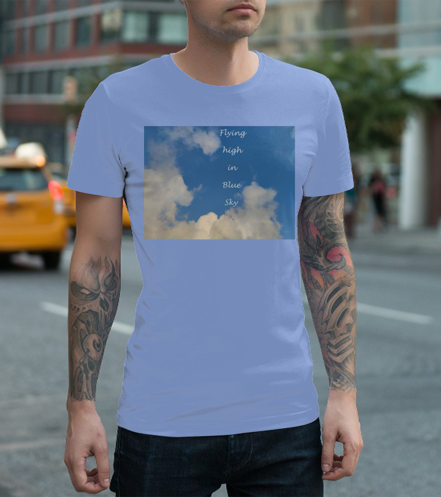 Flying High in Blue Sky Clouds T-Shirt