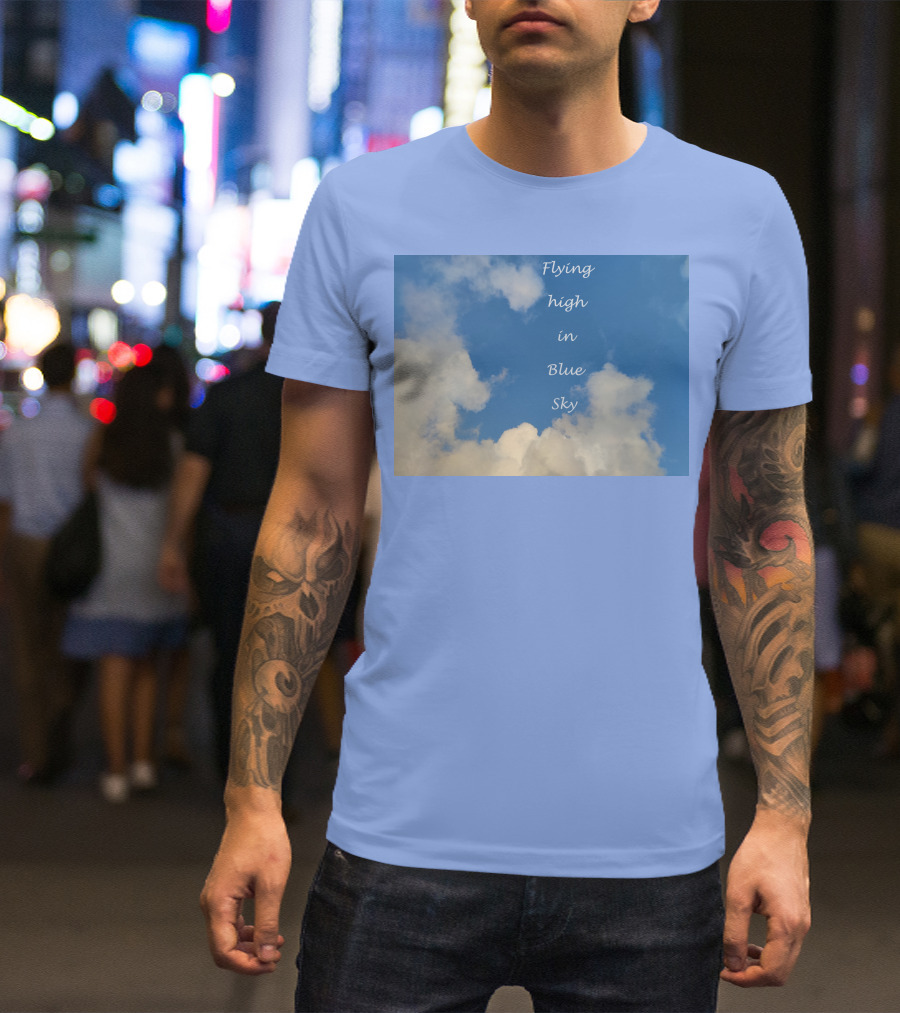 Flying High In Blue Sky Clouds T-Shirt