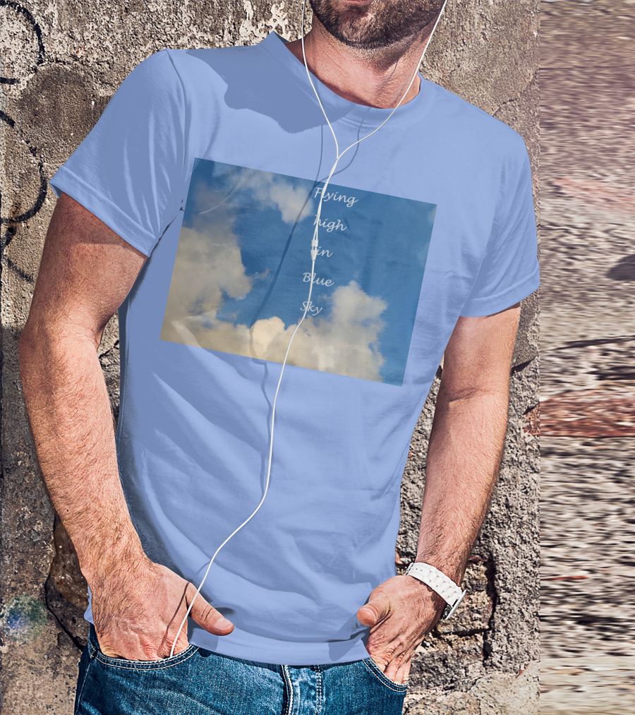 Flying High In Blue Sky Clouds T-Shirt