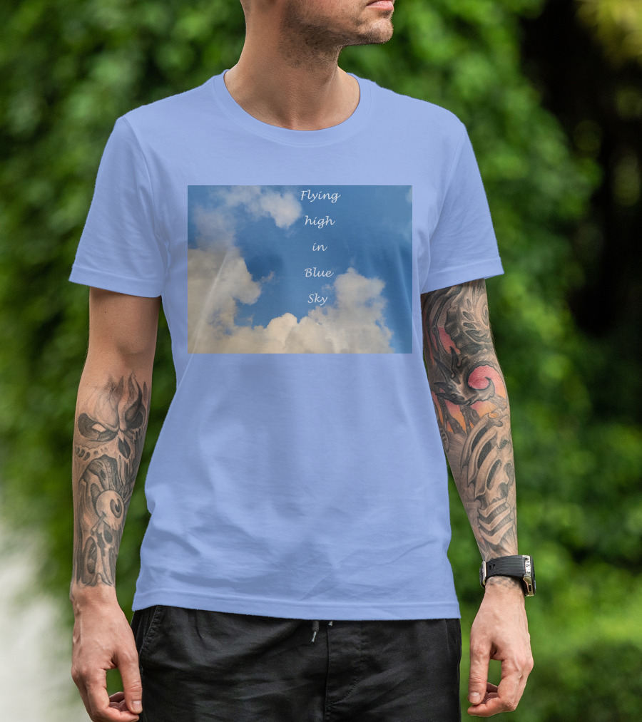 Flying High In Blue Sky Clouds T-Shirt