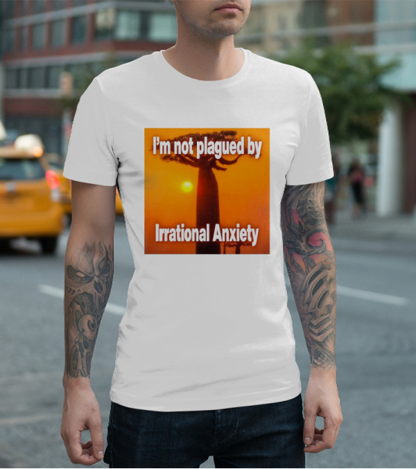 Imbuggyhear Global Self Hypnosis I'm Not Plagued By Irrational Anxiety Baobab Tree Sunset T-Shirt