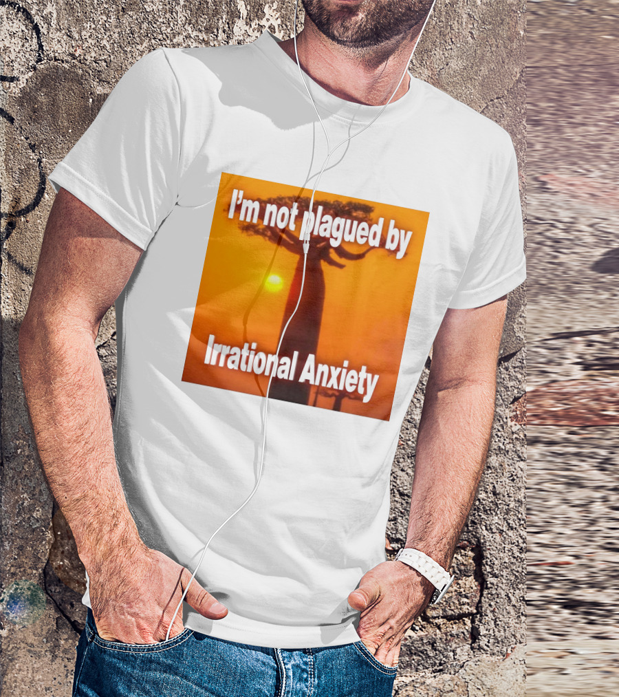 Imbuggyhear Global Self Hypnosis I'm Not Plagued By Irrational Anxiety Baobab Tree Sunset T-Shirt
