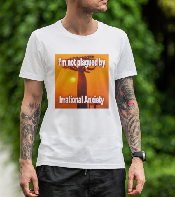 Imbuggyhear Global Self Hypnosis I'm Not Plagued By Irrational Anxiety Baobab Tree Sunset T-Shirt