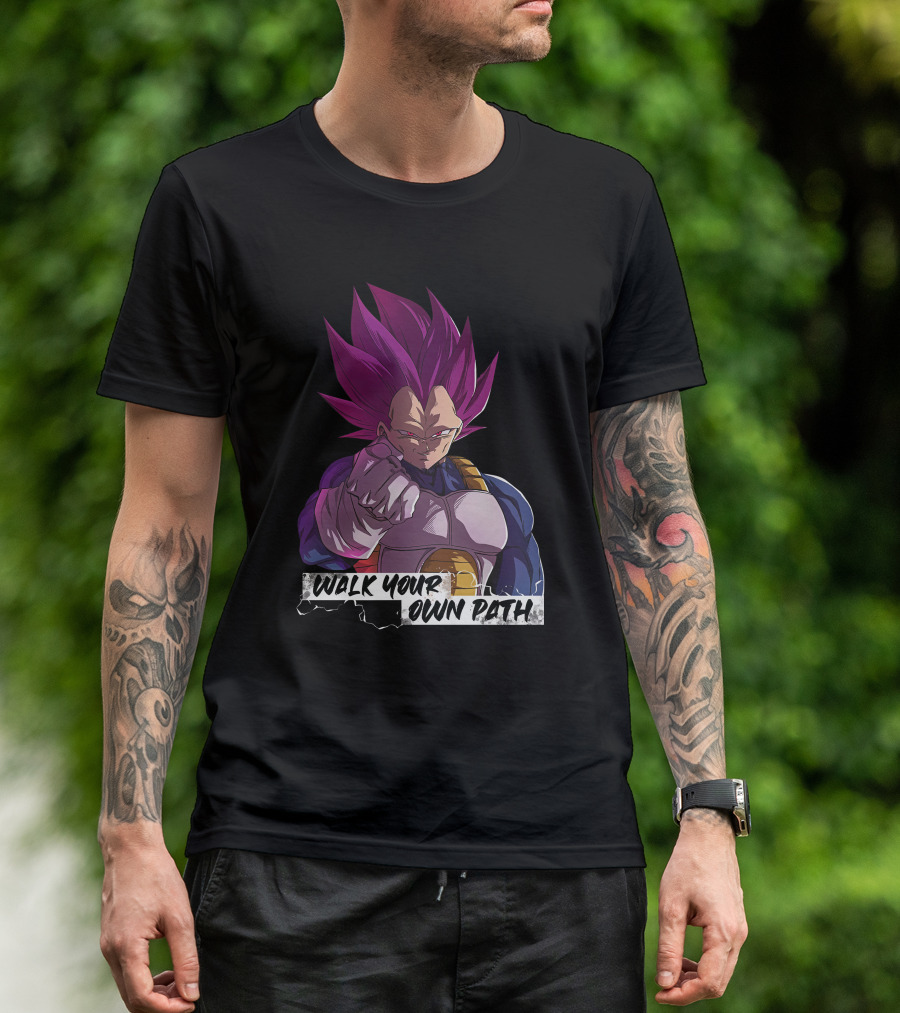 Ultra Ego Motivational Merch Walk Your Own Path Emperor Big Vegeta T-Shirt