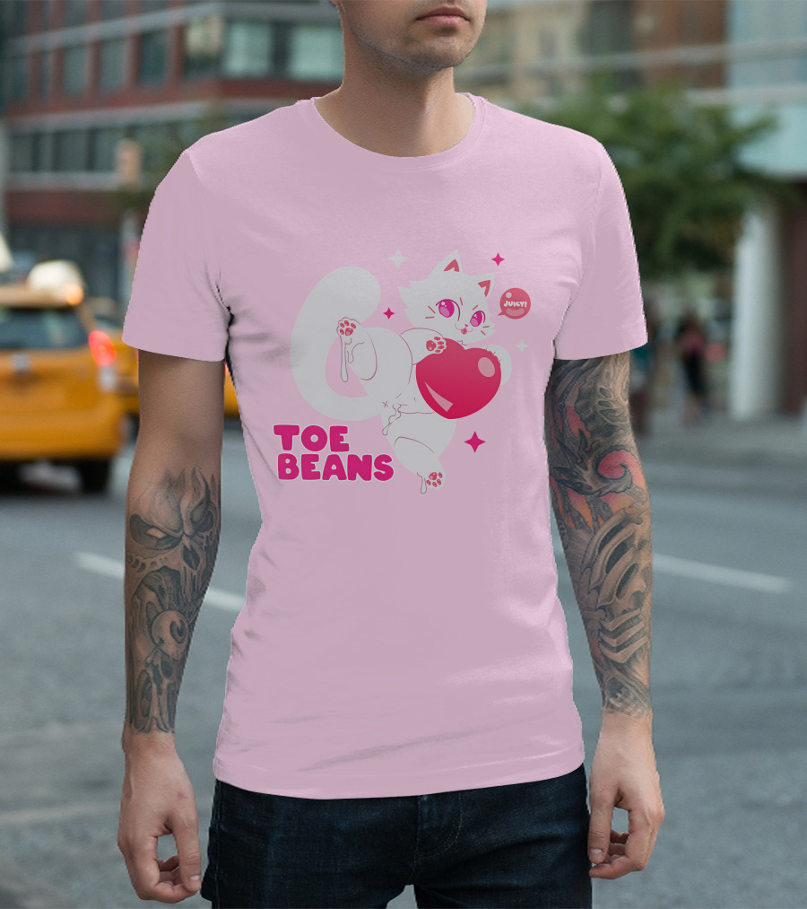 Toe Beans Juicy Cat Candy Heart Kawaii T-Shirt