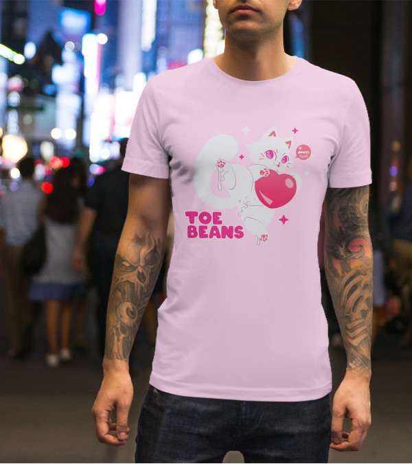 Toe Beans Juicy Cat Candy Heart Kawaii T-Shirt