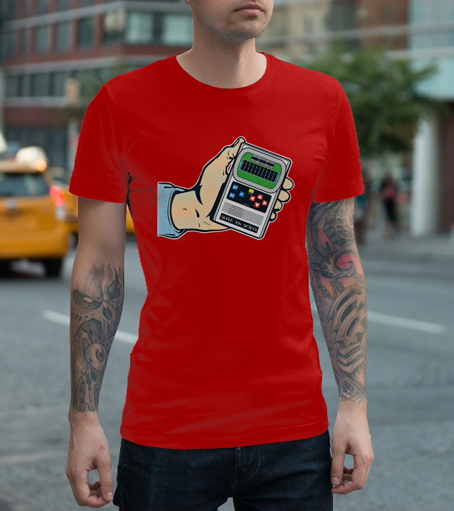 Super 70s Sports Handheld Electronic Football Vintage Style Retro Gaming Nostalgia T-Shirt