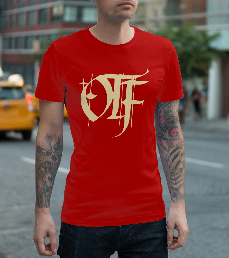 Otf Gear Store Merch Otf Script Red Bold Typography T-Shirt