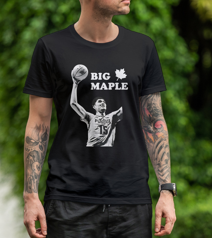 Zach Edey Big Maple Canada Purdue 15 Basketball T-Shirt