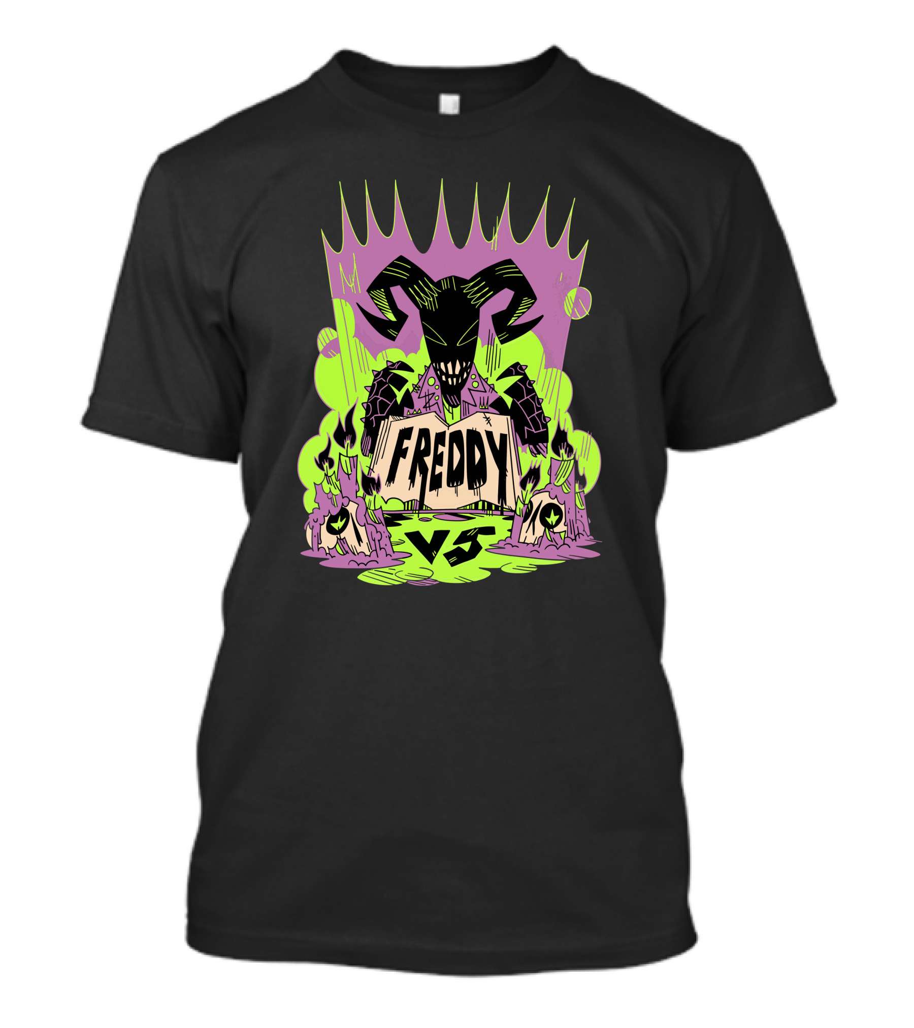 Skulls Devils Freddy VS Marie Enger Horned Creature Duel T-Shirt