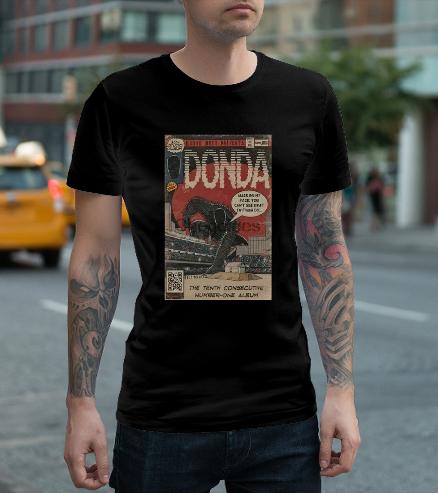 Kanye West Presents Donda Comic Book Tenth Consecutive Number-One Album Mask On My Face T-Shirt
