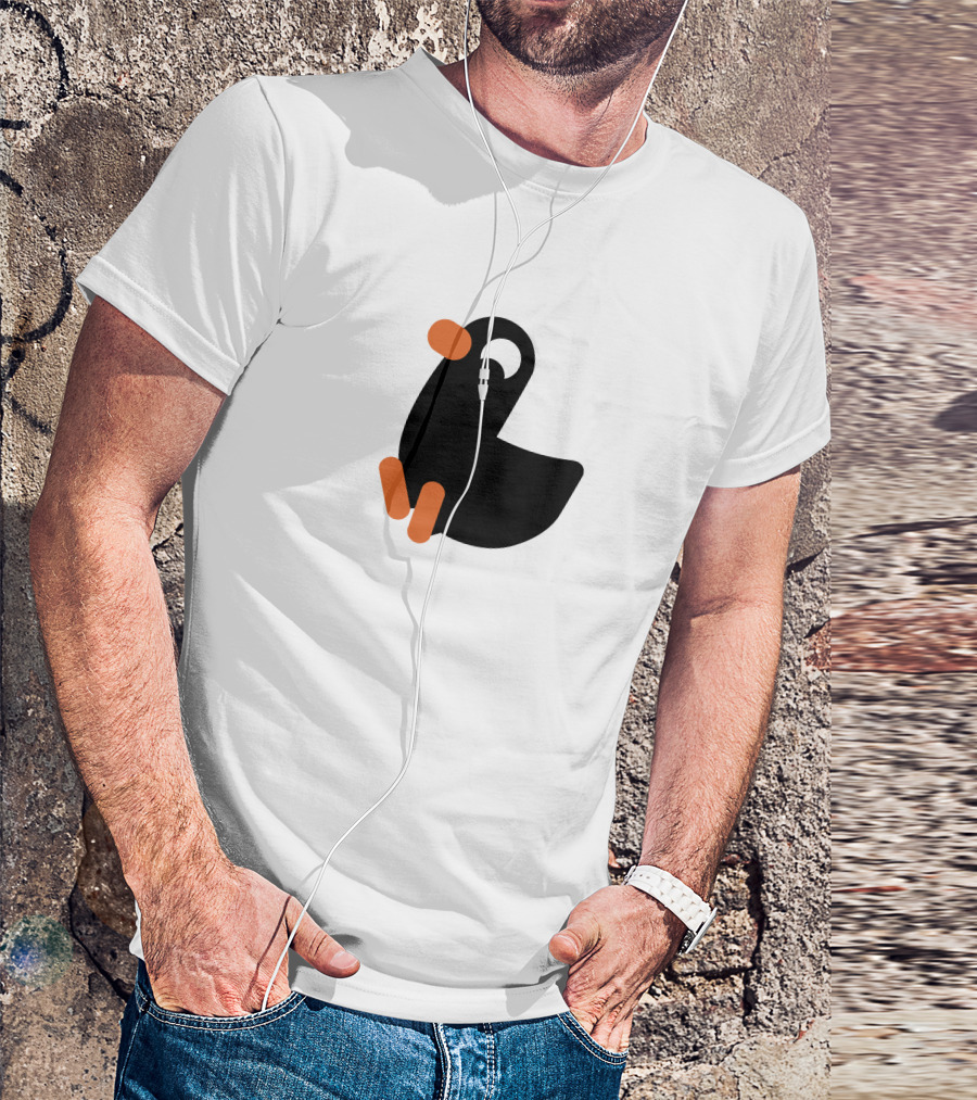 Kurzgesagt Merch Duck Iconic Black And Orange T-Shirt