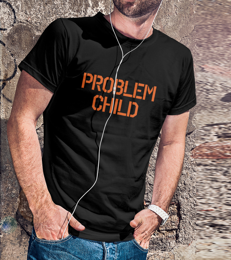 Jake Paul Problem Child Bold Orange Text Merch T-Shirt