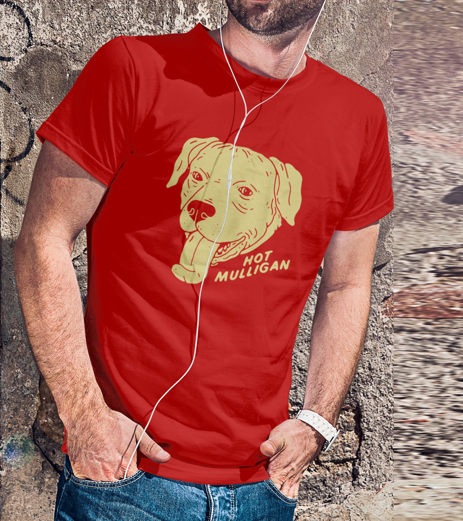 Hot Mulligan Panting Dog Red T-Shirt