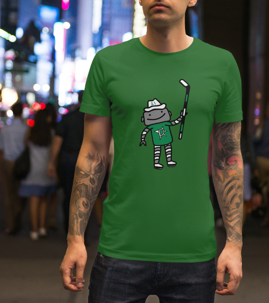 Jason Robertson Dallas Stars Texas Robo Hockey 21 T-Shirt