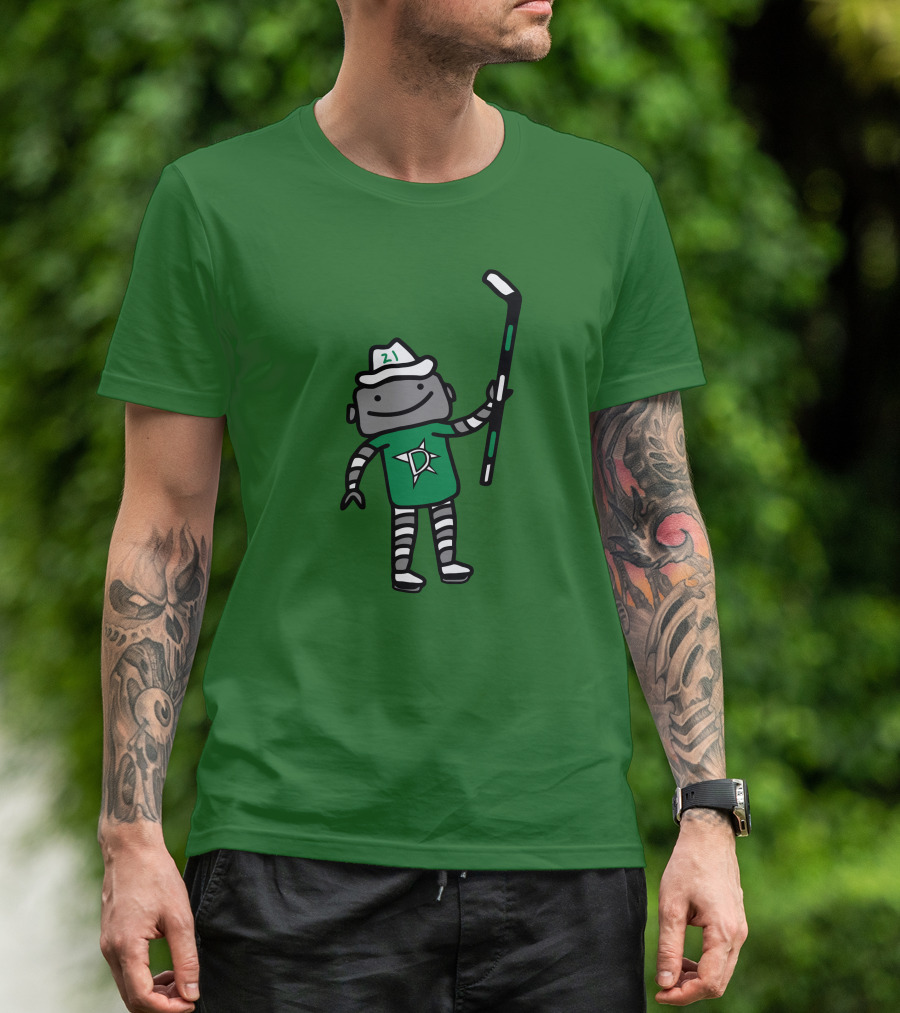 Jason Robertson Dallas Stars Texas Robo Hockey 21 T-Shirt
