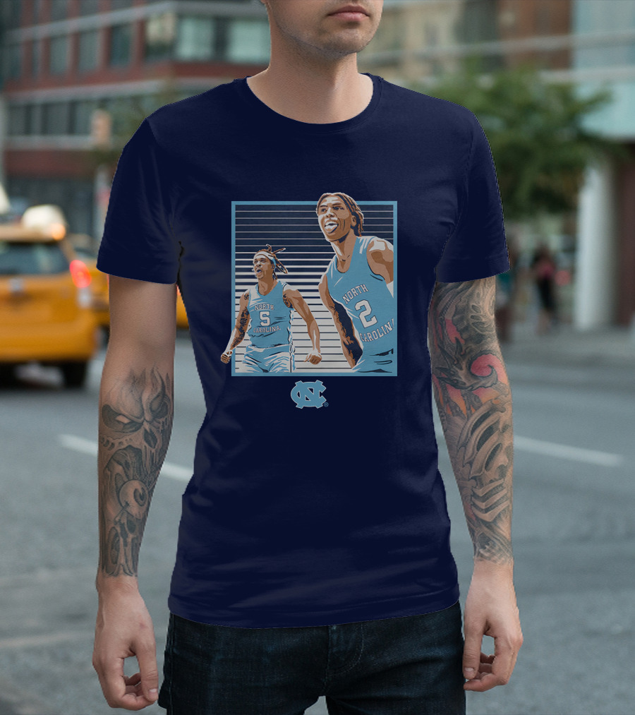 UNC Basketball Armando Bacot Caleb Love North Carolina Tar Heels T-Shirt