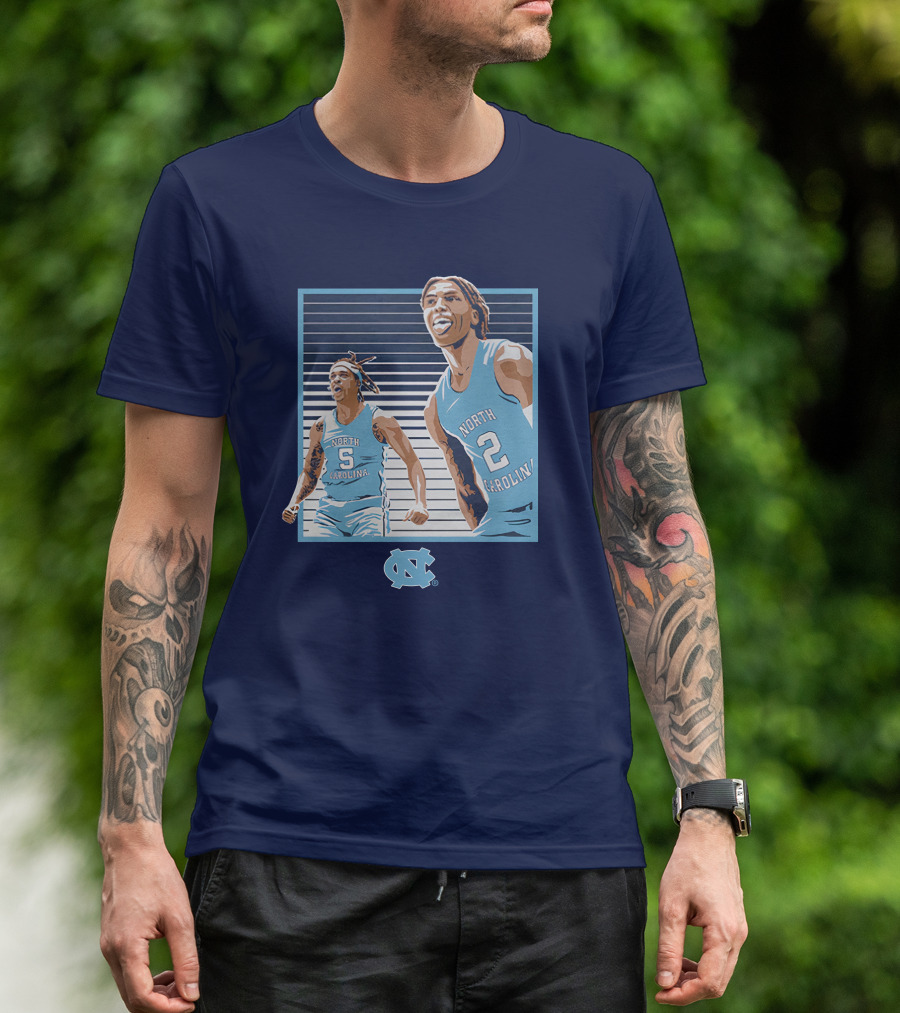 UNC Basketball Armando Bacot Caleb Love North Carolina Tar Heels T-Shirt