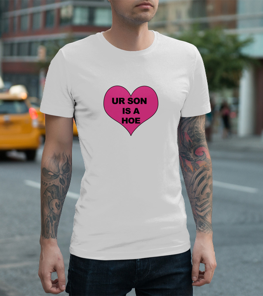 Ogbff Merch Ur Son Is A Hoe Pink Heart T-Shirt