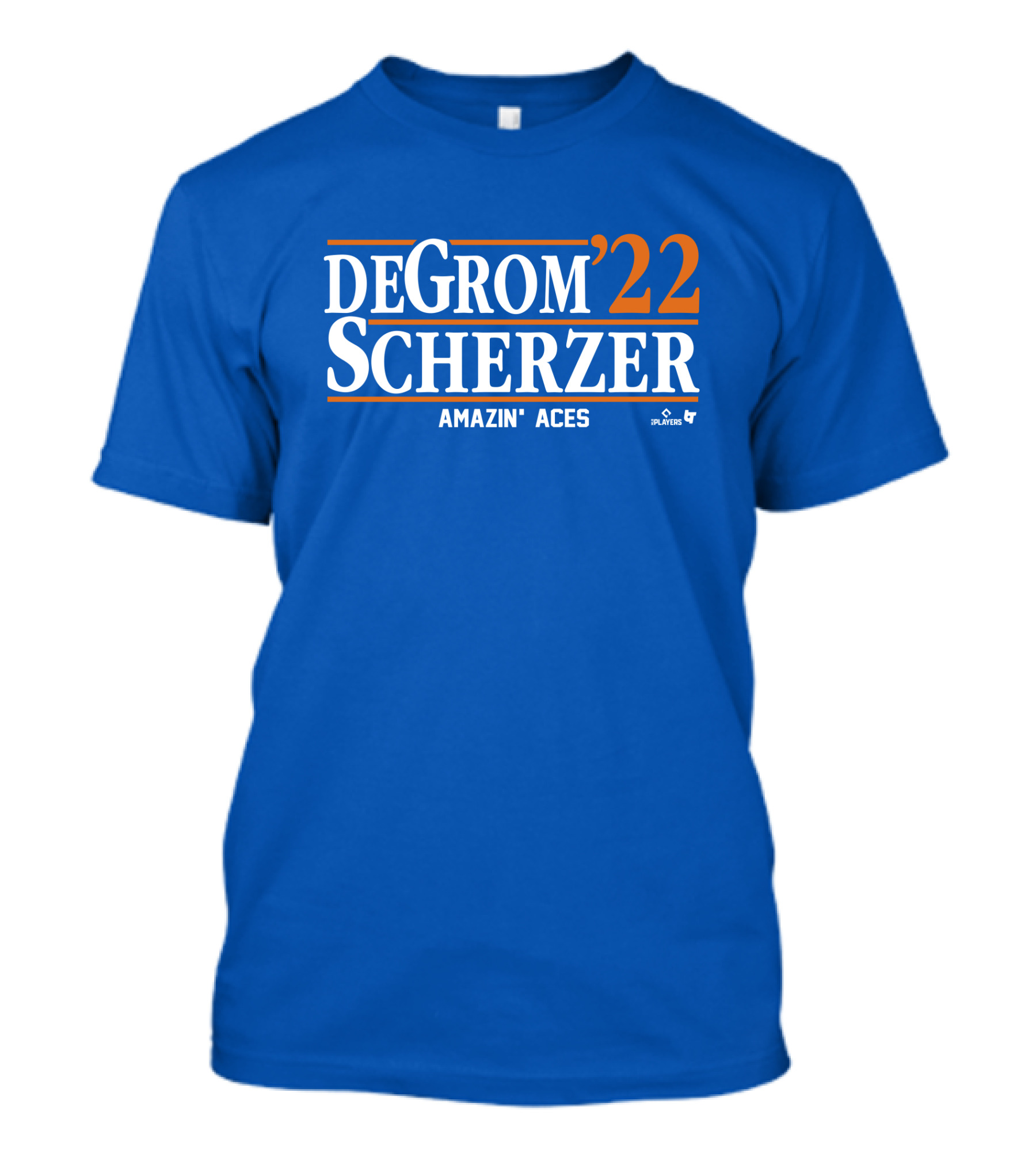 DeGrom Scherzer '22 Amazin' Aces Players Blue T-Shirt