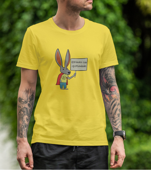UB Conejo Obstáculos Son Oportunidades Amarillo T-Shirt