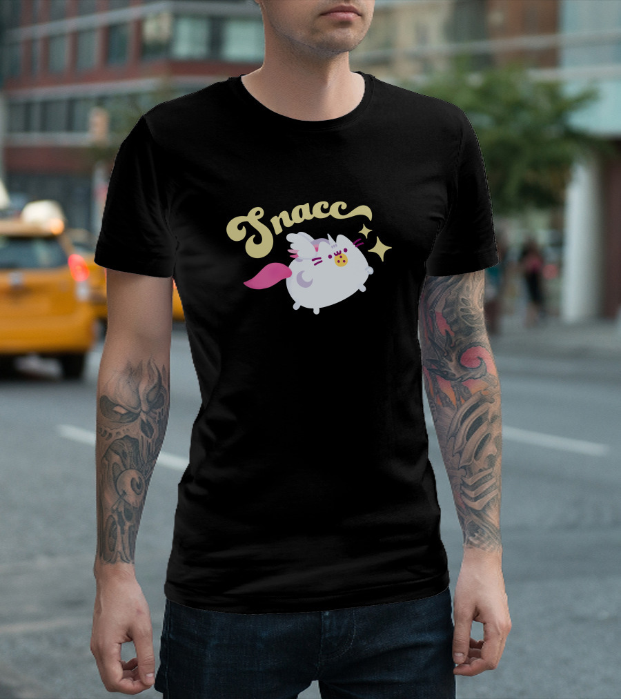 Snacc Super Pusheenicorn Pusheen The Cat with Stars and Wings T-Shirt